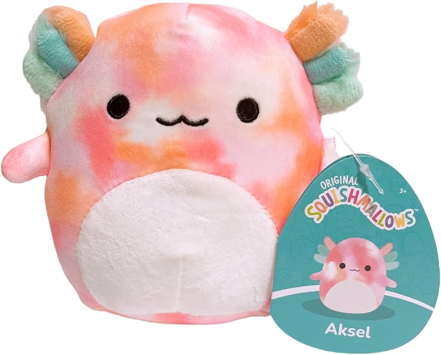 Original Squishmallow 5-Inch – Axolotl, Cow & Mushroom